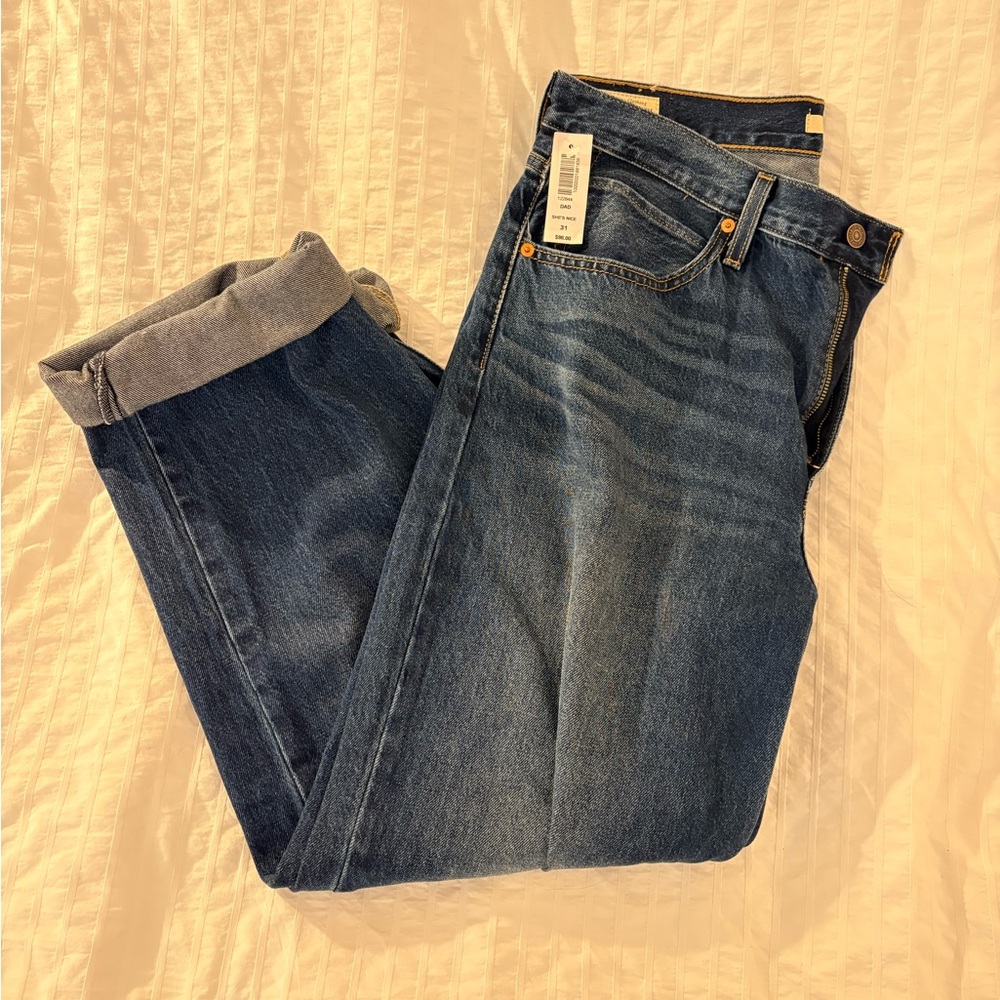 Quince Levi's “Dad” Dark Blue Straight Jeans